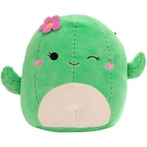 Squishmallows Green Cactus with Pink Flower